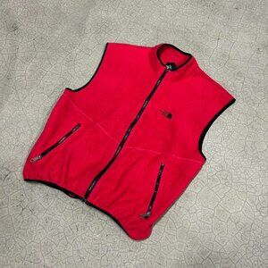 Cherry Red North Face Fleece Vest